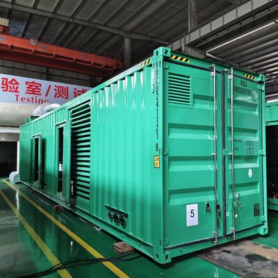 kupować 1000kw 1200kw 1500kw Zestaw generatora oleju napędowego typu kontenerowego Elektrownia przemysłowa Zestaw generatora oleju napędowego z silnikiem Weichai online manufacture